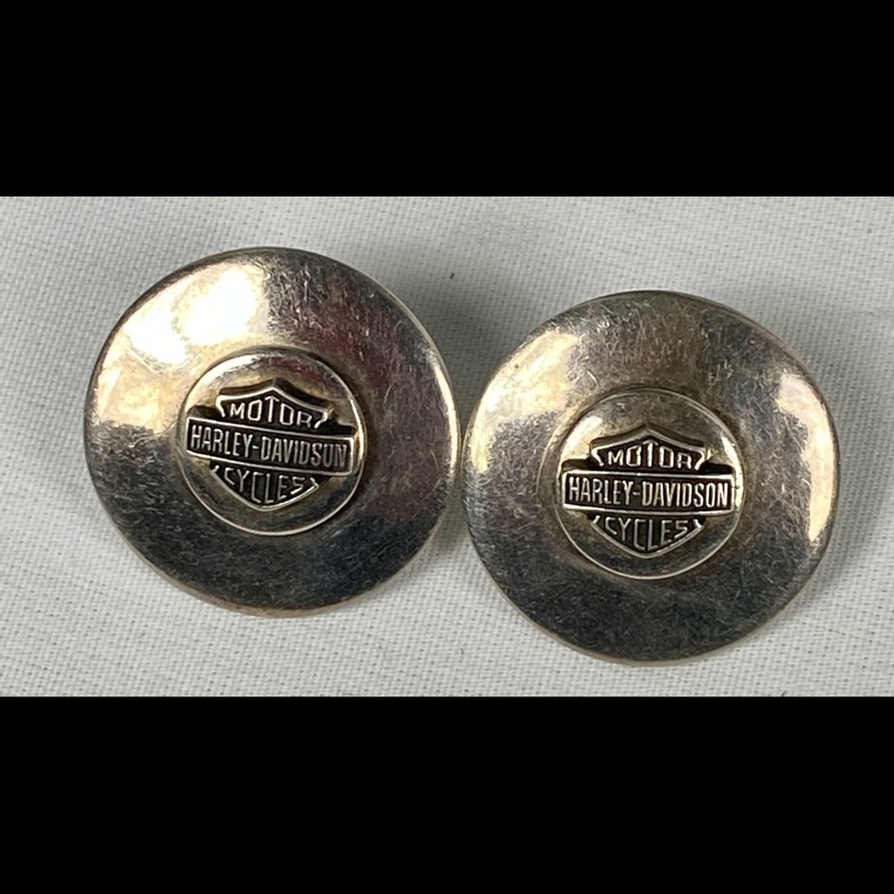 Harley-Davidson Sterling Silver Shield Post Earrings